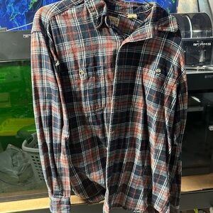 RedHead Navy and Red Plaid Casual Button Down Shirt